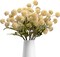 Fake Flowers, 10 Bundles Artificial Fake Flowers Ideal (Yellow) 3"D x 3"W x 15"H